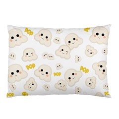 Cute Kawaii Popcorn Pattern Pillow Case by Valentinaart