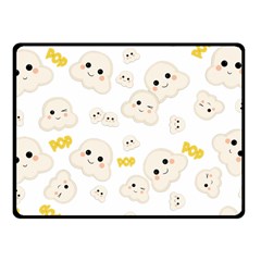 Cute Kawaii Popcorn Pattern Fleece Blanket (small) by Valentinaart