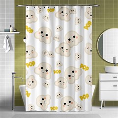 Cute Kawaii Popcorn Pattern Shower Curtain 48  X 72  (small)  by Valentinaart