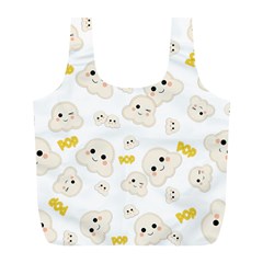 Cute Kawaii Popcorn Pattern Full Print Recycle Bag (l) by Valentinaart