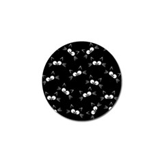 Cute Black Cat Pattern Golf Ball Marker (10 Pack) by Valentinaart