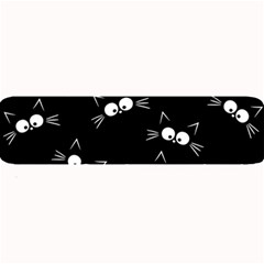 Cute Black Cat Pattern Large Bar Mats by Valentinaart