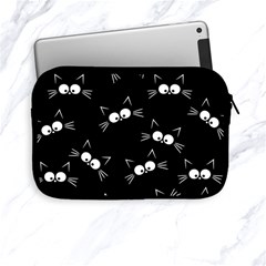 Cute Black Cat Pattern Apple Ipad Mini Zipper Cases by Valentinaart