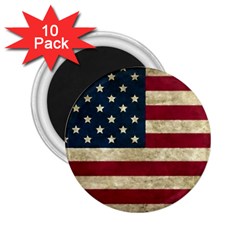 Vintage American Flag 2 25  Magnets (10 Pack)  by Valentinaart