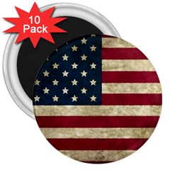 Vintage American Flag 3  Magnets (10 Pack)  by Valentinaart