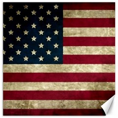 Vintage American Flag Canvas 20  X 20 