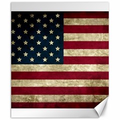 Vintage American Flag Canvas 20  X 24  by Valentinaart