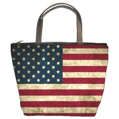 Vintage American Flag Bucket Bag by Valentinaart