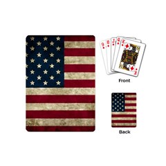 Vintage American Flag Playing Cards (mini) by Valentinaart