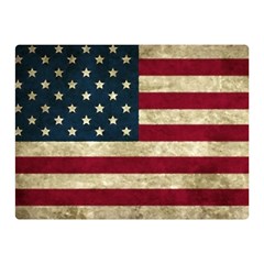 Vintage American Flag Double Sided Flano Blanket (mini)  by Valentinaart