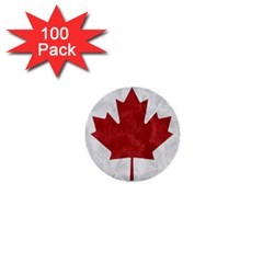 Canada Grunge Flag 1  Mini Buttons (100 Pack)  by Valentinaart