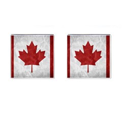 Canada Grunge Flag Cufflinks (square) by Valentinaart