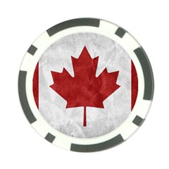 Canada Grunge Flag Poker Chip Card Guard by Valentinaart