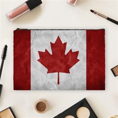 Canada Grunge Flag Cosmetic Bag (large) by Valentinaart