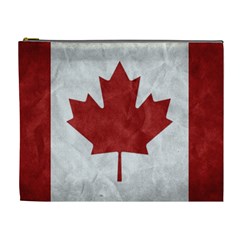 Canada Grunge Flag Cosmetic Bag (xl) by Valentinaart