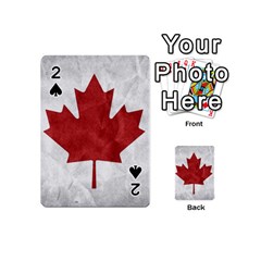 Canada Grunge Flag Playing Cards 54 (mini) by Valentinaart