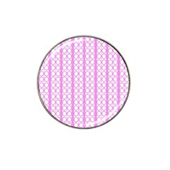 Circles Lines Light Pink White Pattern Hat Clip Ball Marker by BrightVibesDesign