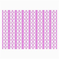 Circles Lines Light Pink White Pattern Large Glasses Cloth by BrightVibesDesign