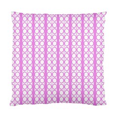 Circles Lines Light Pink White Pattern Standard Cushion Case (one Side)