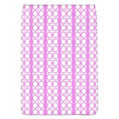 Circles Lines Light Pink White Pattern Removable Flap Cover (l) by BrightVibesDesign