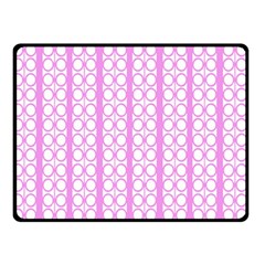 Circles Lines Light Pink White Pattern Double Sided Fleece Blanket (small)  by BrightVibesDesign