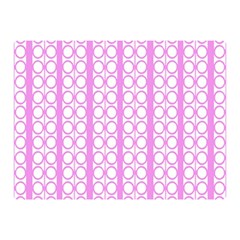 Circles Lines Light Pink White Pattern Double Sided Flano Blanket (mini)  by BrightVibesDesign