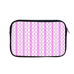 Circles Lines Light Pink White Pattern Apple Macbook Pro 13  Zipper Case by BrightVibesDesign