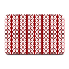 Circles Lines Red White Pattern Plate Mats by BrightVibesDesign