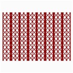 Circles Lines Red White Pattern Large Glasses Cloth Front