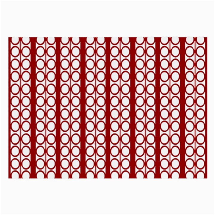 Circles Lines Red White Pattern Large Glasses Cloth