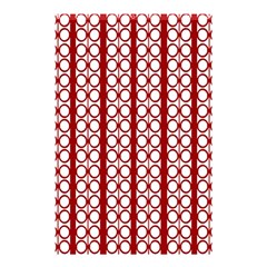 Circles Lines Red White Pattern Shower Curtain 48  X 72  (small)  by BrightVibesDesign