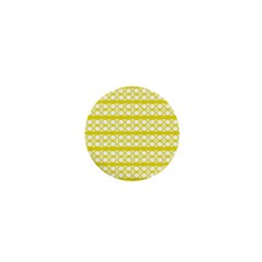 Circles Lines Yellow Modern Pattern 1  Mini Buttons by BrightVibesDesign