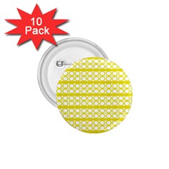 Circles Lines Yellow Modern Pattern 1 75  Buttons (10 Pack) by BrightVibesDesign