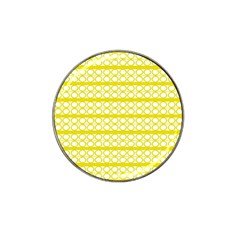 Circles Lines Yellow Modern Pattern Hat Clip Ball Marker by BrightVibesDesign