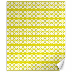 Circles Lines Yellow Modern Pattern Canvas 8  X 10  by BrightVibesDesign