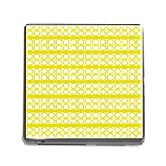 Circles Lines Yellow Modern Pattern Memory Card Reader (square 5 Slot) by BrightVibesDesign