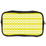 Circles Lines Yellow Modern Pattern Toiletries Bag (Two Sides) Front