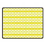 Circles Lines Yellow Modern Pattern Fleece Blanket (Small) 50 x40  Blanket Front