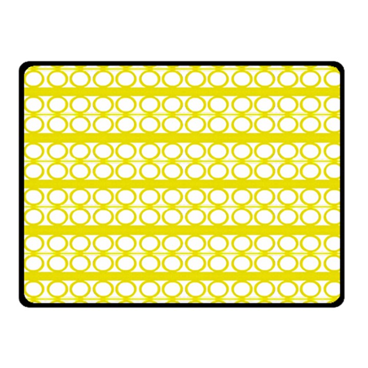 Circles Lines Yellow Modern Pattern Fleece Blanket (Small)