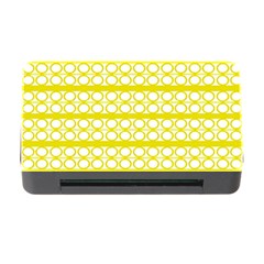 Circles Lines Yellow Modern Pattern Memory Card Reader With Cf by BrightVibesDesign