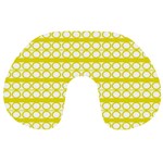 Circles Lines Yellow Modern Pattern Travel Neck Pillows Front