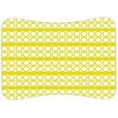 Circles Lines Yellow Modern Pattern Velour Seat Head Rest Cushion