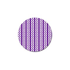 Circles Lines Purple White Modern Design Golf Ball Marker by BrightVibesDesign