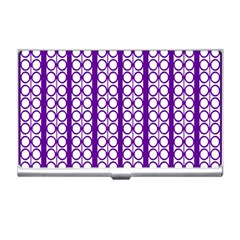 Circles Lines Purple White Modern Design Business Card Holder by BrightVibesDesign