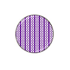 Circles Lines Purple White Modern Design Hat Clip Ball Marker by BrightVibesDesign