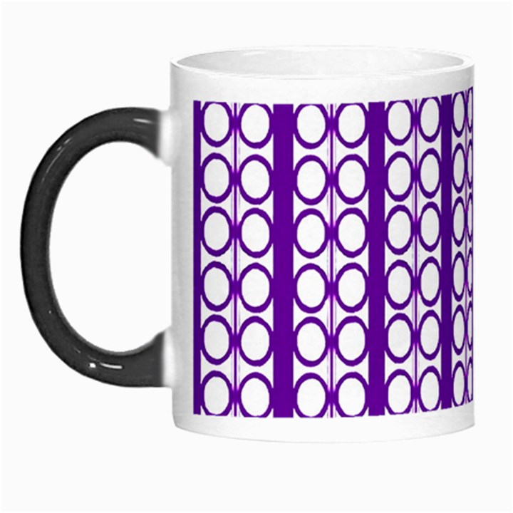 Circles Lines Purple White Modern Design Morph Mugs