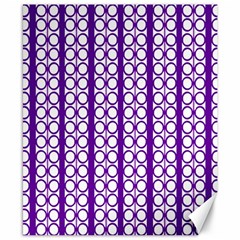 Circles Lines Purple White Modern Design Canvas 8  X 10  by BrightVibesDesign