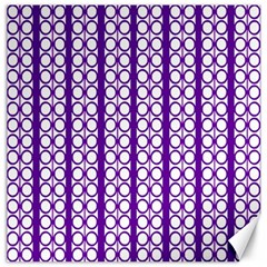 Circles Lines Purple White Modern Design Canvas 12  X 12  by BrightVibesDesign