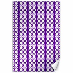 Circles Lines Purple White Modern Design Canvas 20  X 30  by BrightVibesDesign