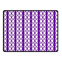 Circles Lines Purple White Modern Design Fleece Blanket (small) by BrightVibesDesign